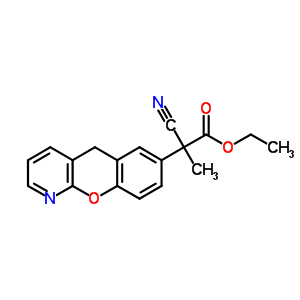 Alfa-甲基-alfa-氰基-5H-[1] 苯并吡喃并 [2,3-b] 吡啶-7-乙酸乙酯结构式_52549-16-3结构式