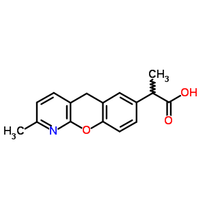 Alpha,2-二甲基-5H-(1)苯并吡喃并(2,3-b)吡啶-7-乙酸酯结构式_52549-42-5结构式