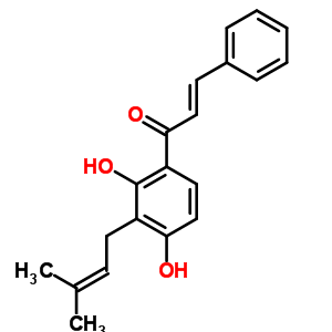 (2E)-1-[2,4-dihydroxy-3-(3-methyl-2-butenyl)phenyl ]-3-phenyl-2-propen-1-one Structure,52601-05-5Structure