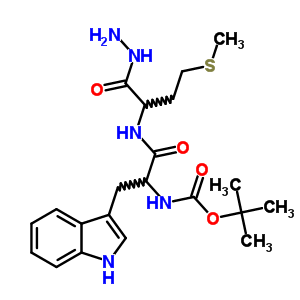 N-[1-[[1-(肼羰基)-3-甲基磺酰基-丙基]氨基甲酰]-2-(1H-吲哚-3-基)乙基]氨基甲酸叔丁酯结构式_5262-01-1结构式