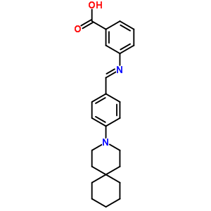 3-[[4-(3-氮杂螺[5.5]-3-十一基)苯基]亚甲基氨基]苯甲酸结构式_52764-81-5结构式