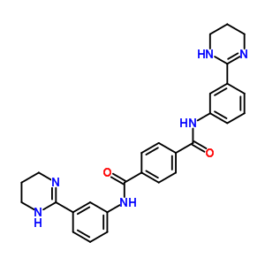 N,N-双[3-(1,4,5,6-四氢嘧啶-2-基)苯基]苯-1,4-二羧酰胺结构式_5300-73-2结构式