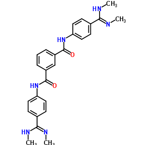 N,N-双[4-(N,N-二甲基甲脒基)苯基]苯-1,3-二羧酰胺结构式_5300-75-4结构式