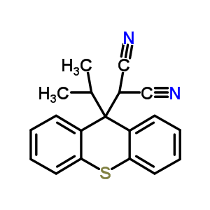 2-[9-(1-甲基乙基)-9h-噻吨-9-基]-丙二腈结构式_53036-40-1结构式