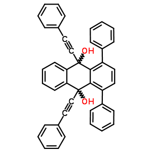 9,10-二氢-1,4-二苯基-9,10-双(2-苯基乙炔)-9,10-蒽二醇结构式_53134-85-3结构式