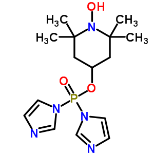 4-二咪唑-1-膦氧基-1-羟基-2,2,6,6-四甲基-哌啶结构式_53158-95-5结构式