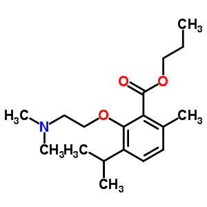 3-[2-(Dimethylamino)ethoxy]-p-cymene-2-carboxylic acid propyl ester Structure,53206-72-7Structure