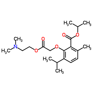 (2-Isopropoxycarbonyl-6-isopropyl-3-methylphenoxy)acetic acid 2-(dimethylamino)ethyl ester Structure,53206-76-1Structure