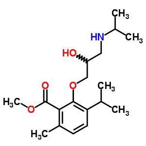 3-[2-Hydroxy-3-(isopropylamino)propoxy]-p-cymene-2-carboxylic acid methyl ester Structure,53206-80-7Structure