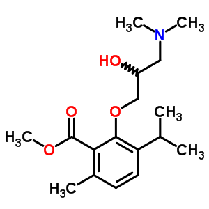 3-[2-Hydroxy-3-(dimethylamino)propoxy]-p-cymene-2-carboxylic acid methyl ester Structure,53206-82-9Structure