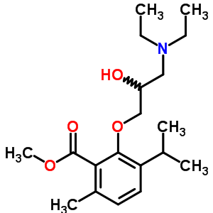 3-[2-Hydroxy-3-(diethylamino)propoxy]-p-cymene-2-carboxylic acid methyl ester Structure,53206-83-0Structure