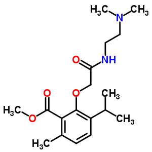 3-[2-(Dimethylamino)ethylcarbamoylmethoxy]-p-cymene-2-carboxylic acid methyl ester Structure,53206-90-9Structure