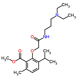 3-[3-(Diethylamino)propylcarbamoylmethoxy]-p-cymene-2-carboxylic acid methyl ester Structure,53206-92-1Structure