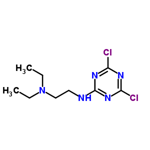 N-(4,6-二氯-1,3,5-噻嗪-2-基)-N,N-二乙基-乙烷-1,2-二胺结构式_53215-36-4结构式