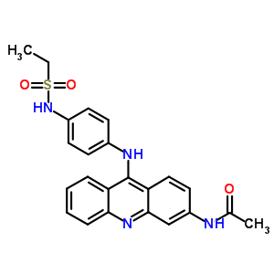 N-[4-[(3-乙酰基氨基-9-吖啶基)氨基]苯基]乙烷磺酰胺结构式_53221-97-9结构式