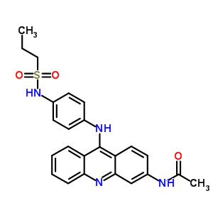 N-[p-[(3-乙酰基氨基吖啶-9-基)氨基]苯基]-1-丙烷磺酰胺结构式_53221-99-1结构式