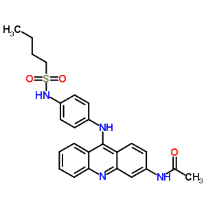 N-[p-[(3-乙酰基氨基-9-吖啶基)氨基]苯基]-1-丁烷磺酰胺结构式_53222-01-8结构式