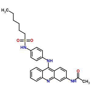 N-[4-[(3-乙酰基氨基-9-吖啶基)氨基]苯基]-1-己烷磺酰胺结构式_53222-05-2结构式