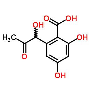 2,4-Dihydroxy-6-(1-hydroxy-2-oxopropyl)benzoic acid Structure,53279-31-5Structure