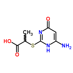 2-[(6-氨基-4-氧代-1,4-二氢嘧啶-2-基)硫代]丙酸结构式_532954-30-6结构式