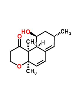 2,3,4A,8,9,10,10aβ,10b-八氢-10α-羟基-4aβ,8β,10bβ-三甲基-1H-萘并[2,1-b]吡喃-1-酮结构式_53342-17-9结构式