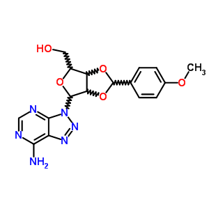 3-[2,3-O-[(4-甲氧基苯基)亚甲基]-b-D-呋核亚硝脲]-3H-1,2,3-噻唑并[4,5-d]嘧啶-7-胺结构式_53458-42-7结构式