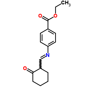 Ethyl 4-[(2-oxocyclohexyl)methylideneamino]benzoate Structure,5348-98-1Structure