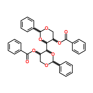 [4-(5-Benzoyloxy-2-phenyl-1,3-dioxan-4-yl)-2-phenyl-1,3-dioxan-5-yl] benzoate Structure,5349-05-3Structure