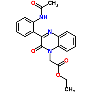 Ethyl (3-(2-(acetylamino)phenyl)-2-oxo-1(2h)-quinoxalinyl)acetate Structure,53493-73-5Structure