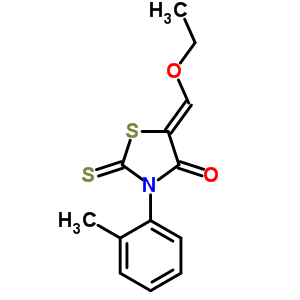 5-乙氧基亚甲基-2-硫氧代-3-邻甲苯-4-噻唑啉酮结构式_53514-43-5结构式