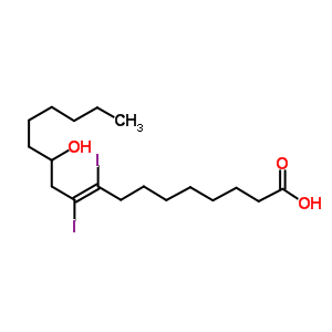 12-Hydroxy-9,10-diiodo-9-octadecenoic acid Structure,53586-99-5Structure