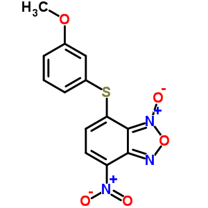 Benzofurazan, 4-[(3-methoxyphenyl)thio]-7-nitro-, 3-oxide Structure,53619-48-0Structure