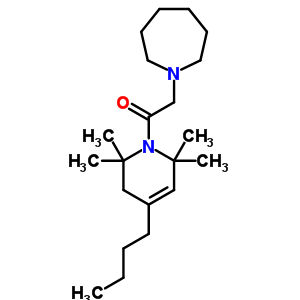 1,2,3,6-Tetrahydro-4-butyl-1-(hexahydro-1h-azepin-1-ylacetyl)-2,2,6,6-tetramethylpyridine Structure,53725-49-8Structure