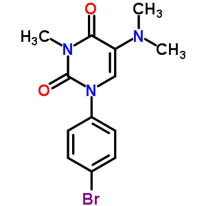 1-(4-Bromophenyl)-5-(dimethylamino)-3-methyluracil Structure,53727-37-0Structure