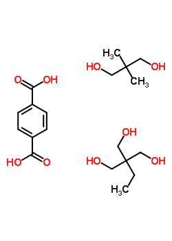 1,4-苯二甲酸与 2,2-二甲基-1,3-丙烷二醇和 2-乙基-2-(羟基甲基)-1,3-丙烷二醇聚合物结构式_53808-40-5结构式