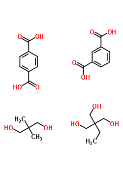 1,3-苯二甲酸与 1,4-苯二甲酸, 2,2-二甲基-1,3-丙烷二醇和 2-乙基-2-(羟基甲基)-1,3-丙烷二醇聚合物结构式_53808-41-6结构式