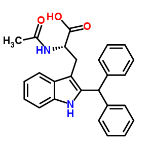 (αr)-α-(acetylamino)-α-(diphenylmethyl)-1h-indole-3-propionic acid Structure,53924-42-8Structure