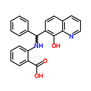 Benzoic acid, 2-[[ (8-hydroxy-7-quinolinyl)phenylmethyl]amino]- Structure,5394-35-4Structure