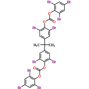 2,2-Bis[3,5-dibromo-4-[[[(2,4,6-tribromophenyl)oxy]carbonyl ]oxy]phenyl ]propane Structure,54060-67-2Structure