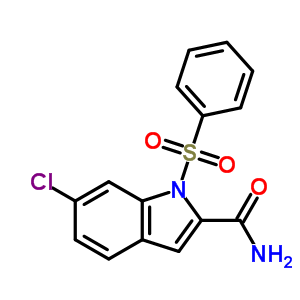 6-Chloro-1-(phenylsulfonyl)-1h-indole-2-carboxamide Structure,540740-48-5Structure