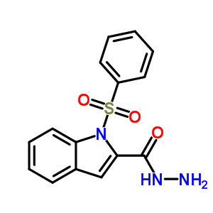 1-(苯基磺酰基)-1H-吲哚-2-羧酸 肼结构式_540740-51-0结构式