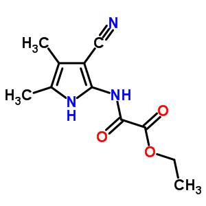 2-[(3-氰基-4,5-二甲基-1H-吡咯-2-基)氨基]-2-氧代-乙酸乙酯结构式_54153-53-6结构式