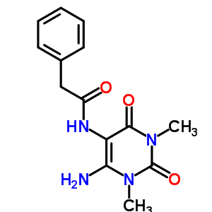 Acetamide, n-(6-amino-1,2,3,4-tetrahydro-1,3-dimethyl-2,4-dioxo-5-pyrimidinyl)-2-phenyl-(8ci) Structure,5417-22-1Structure