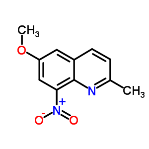 Quinoline, 6-methoxy-2-methyl-8-nitro- Structure,54232-06-3Structure