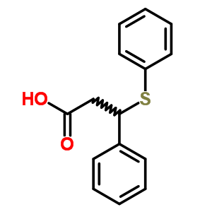 Benzenepropanoic acid, b-(phenylthio)- Structure,5425-50-3Structure