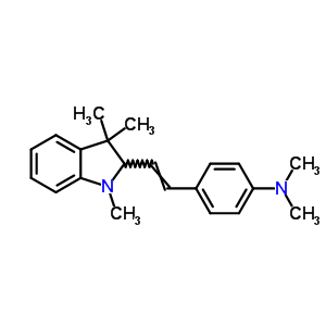 N,N-二甲基-4-[2-(2,3-二氢-1,3,3-三甲基-1H-吲哚-2-基)乙烯]苯胺结构式_54268-71-2结构式