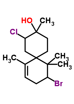 (2S,3s,6s,10r)-10-bromo-2-chloro-3,7,11,11-tetramethylspiro[5.5]undec-7-en-3-ol Structure,54278-86-3Structure