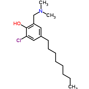 Phenol,2-chloro-6-[(dimethylamino)methyl]-4-octyl- Structure,5430-61-5Structure