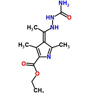 Ethyl (4z)-4-[1-(2-carbamoylhydrazinyl)ethylidene]-3,5-dimethyl-pyrrole-2-carboxylate Structure,5430-85-3Structure