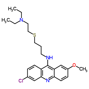 6-Chloro-n-[3-(2-diethylaminoethylsulfanyl)propyl]-2-methoxy-acridin-9-amine Structure,5431-01-6Structure